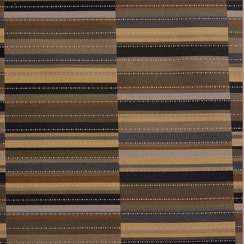 Maharam Offset Fieldstone Stripe Brown Upholstery Fabric
