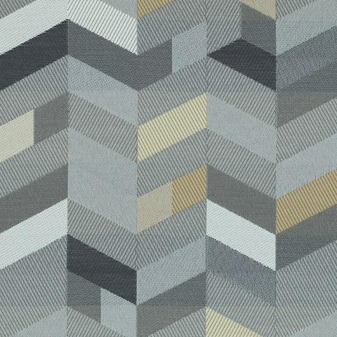 Maharam Parquet Cityscape Gray Upholstery Fabric 466341 001