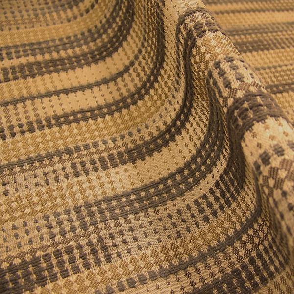 – Upholstery Fabrics Stride Toto Brown Stripe Fabric Sand Maharam