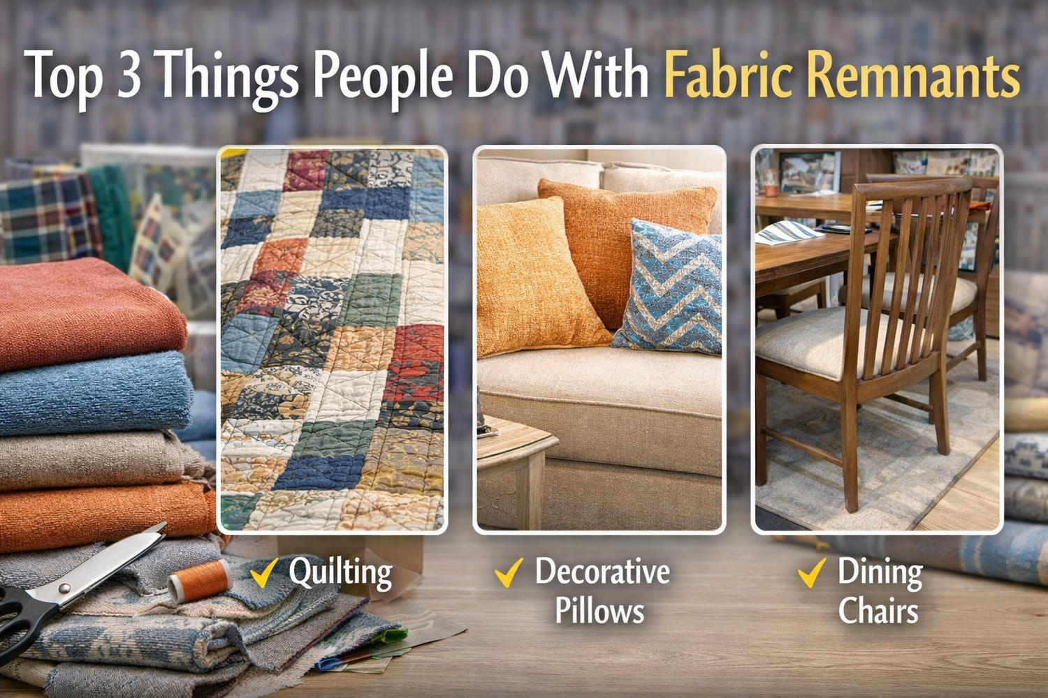 Top 3 Things People Do With Our Fabric Remnants DIY
