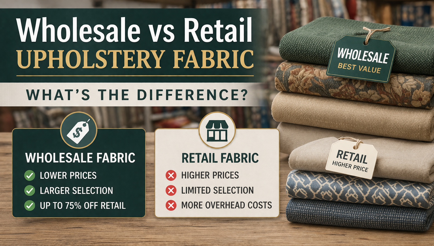 Wholesale vs Retail Upholstery Fabric | What’s the Difference?