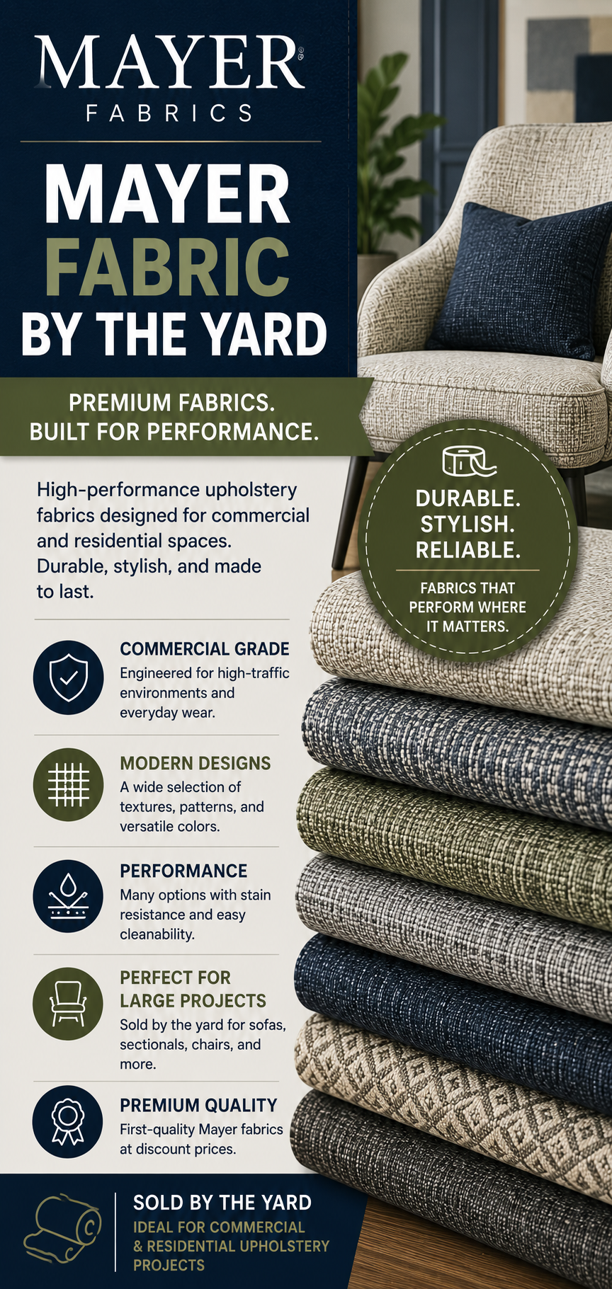 Mayer fabrics for quality upholstery