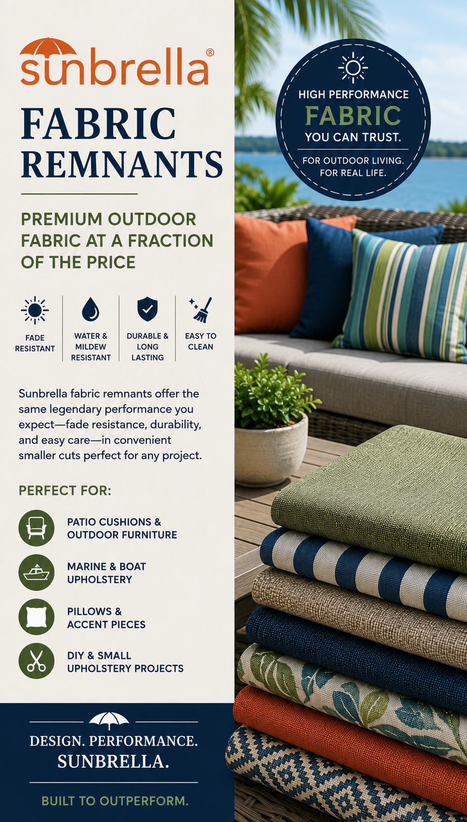 Premium Sunbrella Outdoor Fabric at Discount Prices