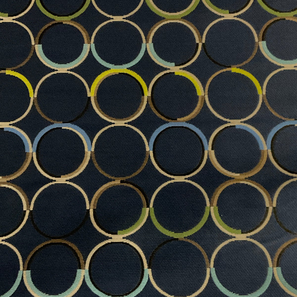 Designtex Pinball Navy Blue Upholstery Fabric