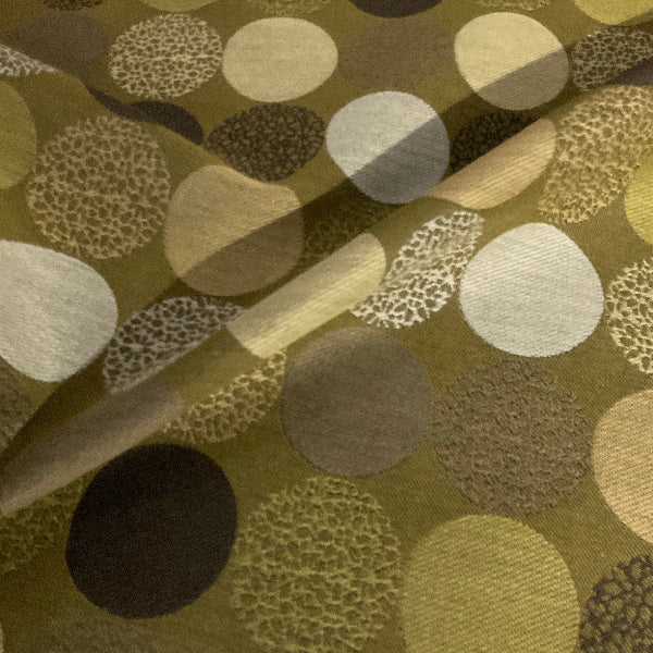 Remnant of Carnegie Bauble Color 43 Green Upholstery Fabric