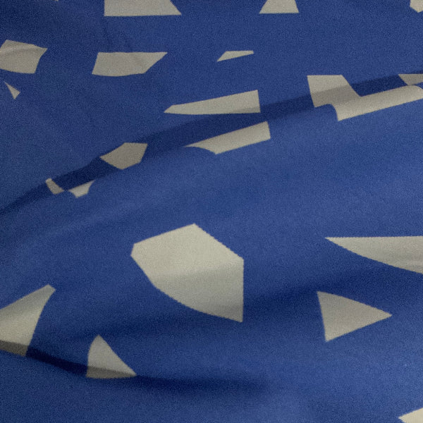 Momentum Crossing Lines Royal Blue Upholstery Fabric
