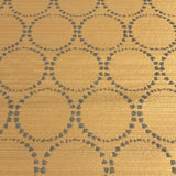 Melodeon Wheat Dotted Circle With Stripes Upholstery Fabric