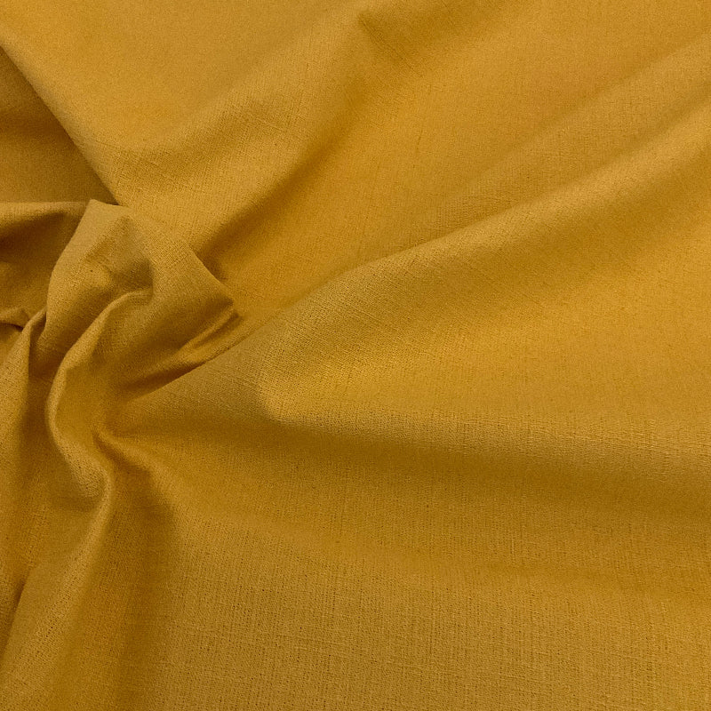Daytona Saffron Light Yellow Solid Cotton Print Fabric