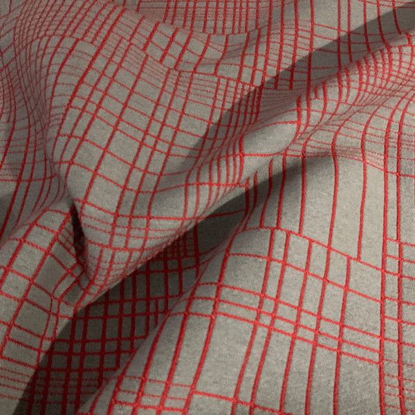 HBF Curtain Wall Robert Red Upholstery Fabric