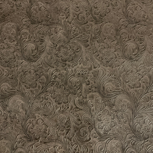 Concertex Bonita Canyon Brown Tooled Upholstery Vinyl