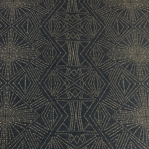 Designtex Starburst Dark Blue Wool Upholstery Fabric