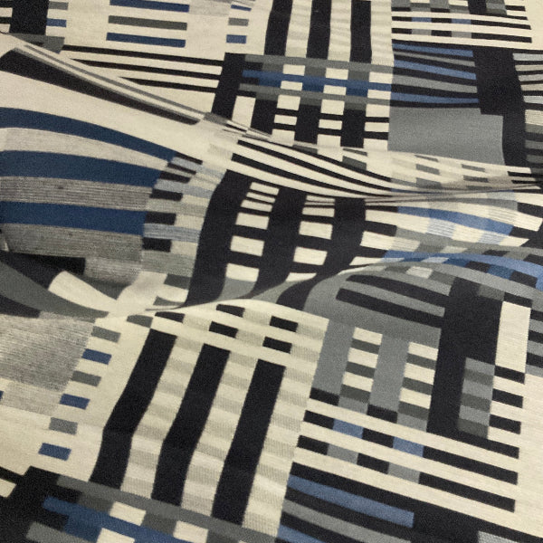Designtex Jacquard II Blue Upholstery Fabric