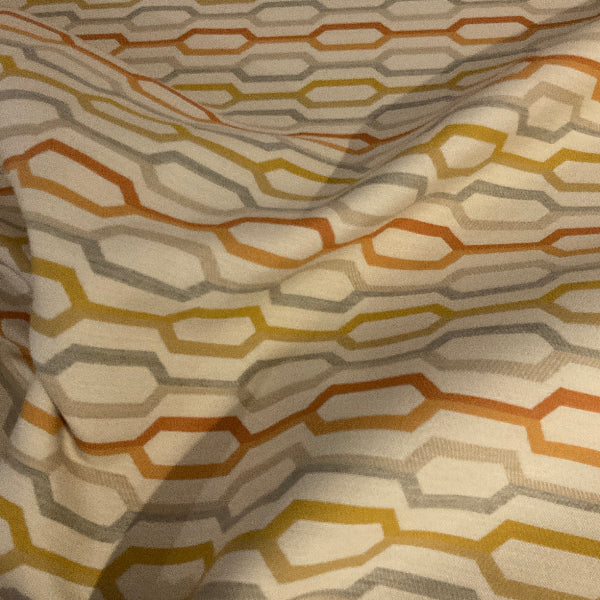 Sunbrella (Axiom) Camden Color 1 Colorful Ogee Cream Upholstery Fabric