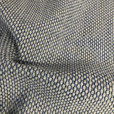 HBF Double Stitch Bleu Marine Wool Upholstery Fabric