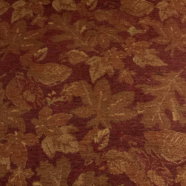 Regal Red Fall Leaves Upholstery Fabric