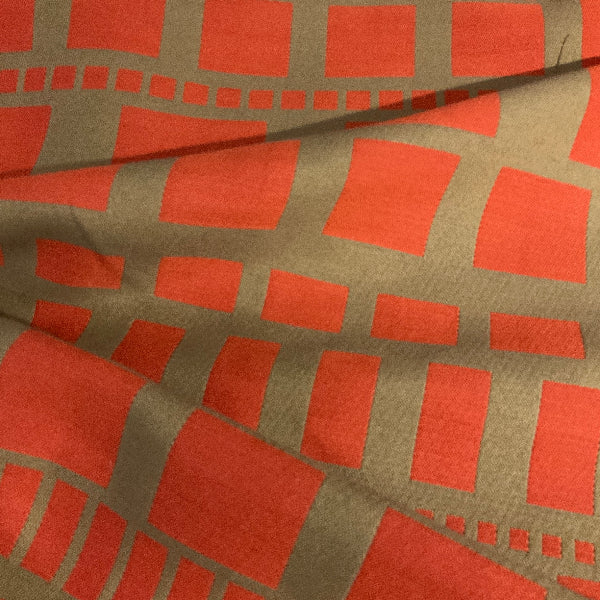 Remnant of Sina Pearson In Repeat Coral/Sage Sunbrella Upholstery Fabric