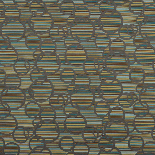Remnant of Robert Allen Swiss Range Aquatic Upholstery Fabric