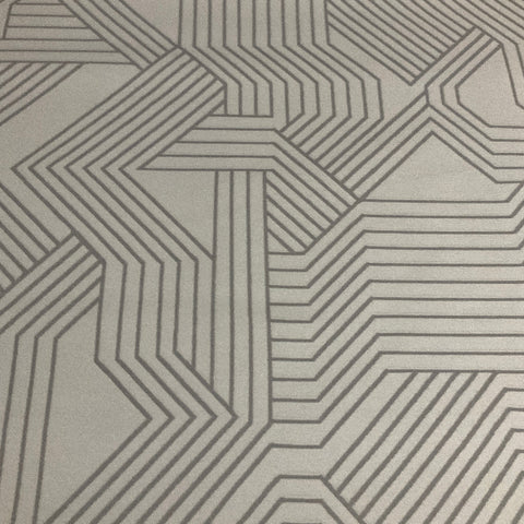 Carnegie Maze Color 101 Geometric Grey Upholstery Fabric