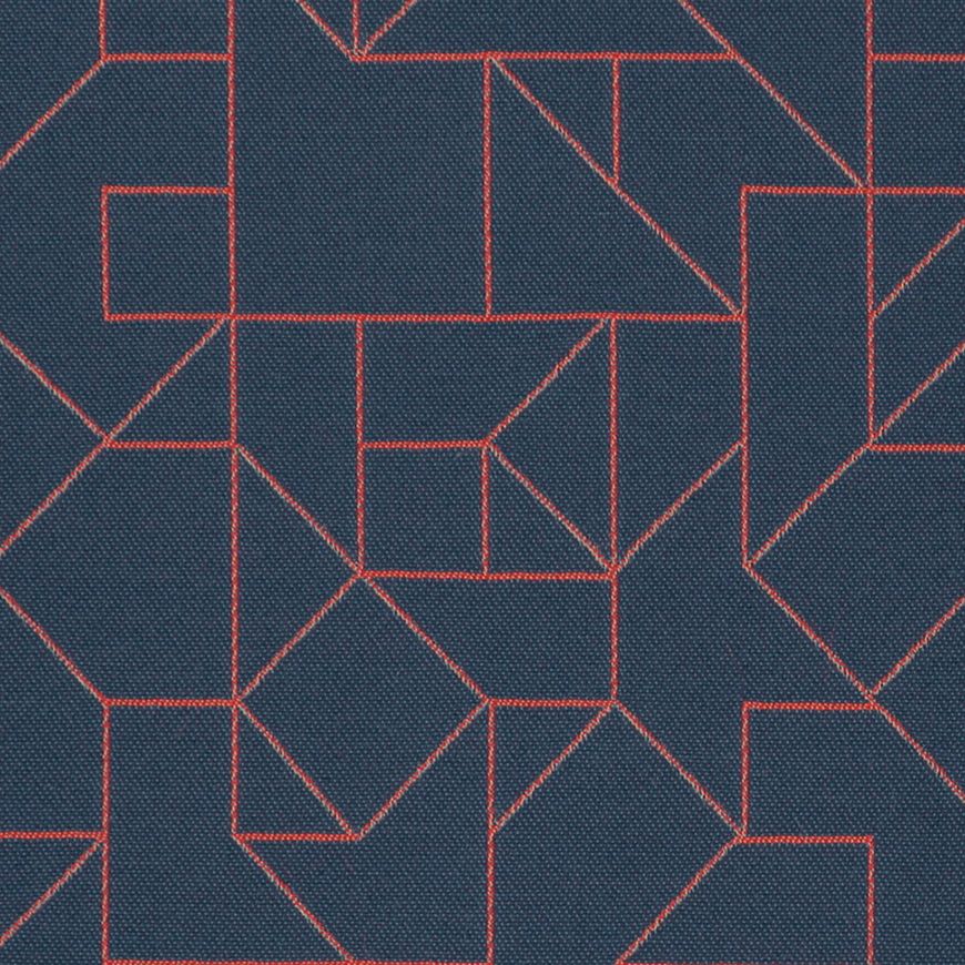 Remnant of Pollack Shape up Nautical Blue Upholstery Fabric