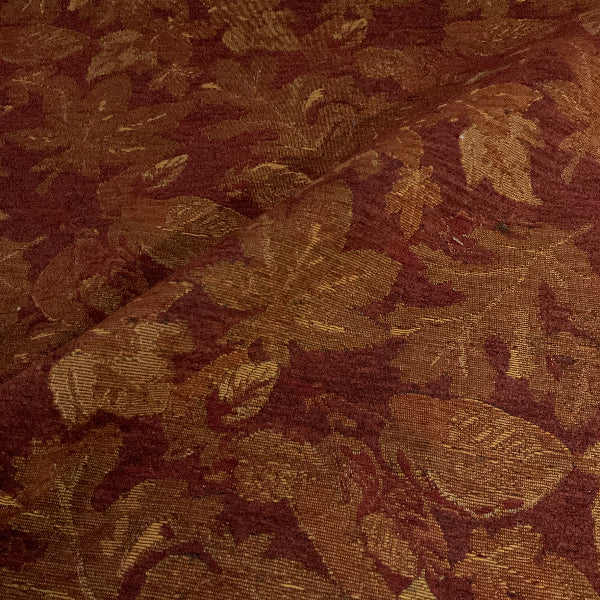 Regal Red Fall Leaves Upholstery Fabric