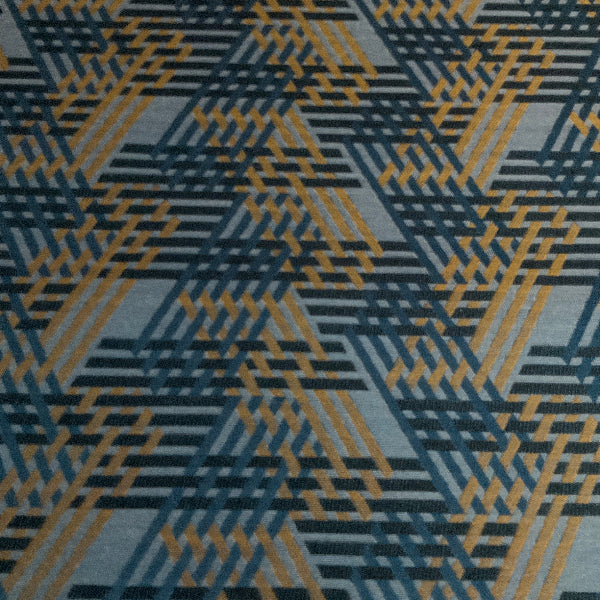 Brentano Transit Conductor Blue Upholstery Fabric