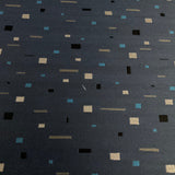 Maharam Edges Turquoise On Gray Blue Dark Upholstery Fabric