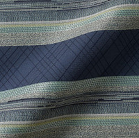 Pallas Stereo Stripe Daphne Blue Upholstery Fabric
