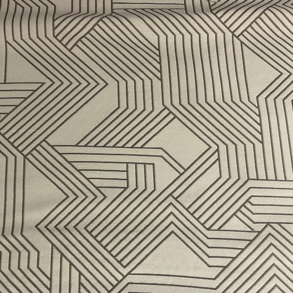 Carnegie Maze Color 34 Geometric Gray Upholstery Fabric