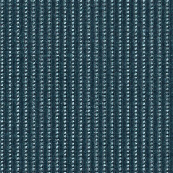 Remnant of Designtex Velvet Corduroy Dutch Blue Upholstery Fabric