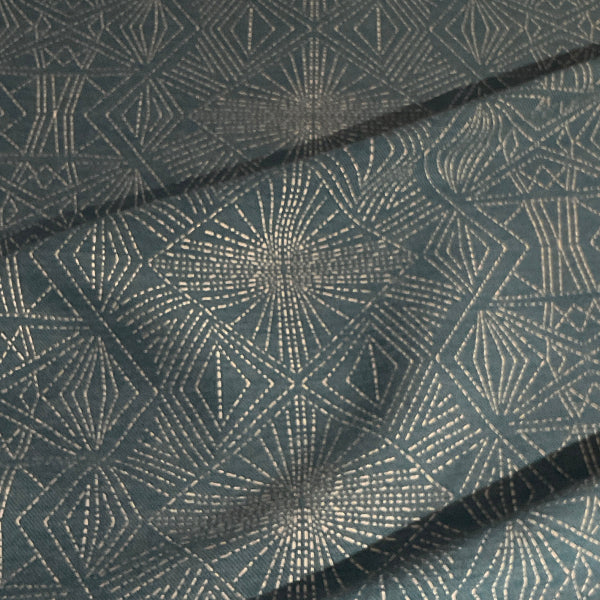 Designtex Starburst Dark Blue Green Upholstery Fabric