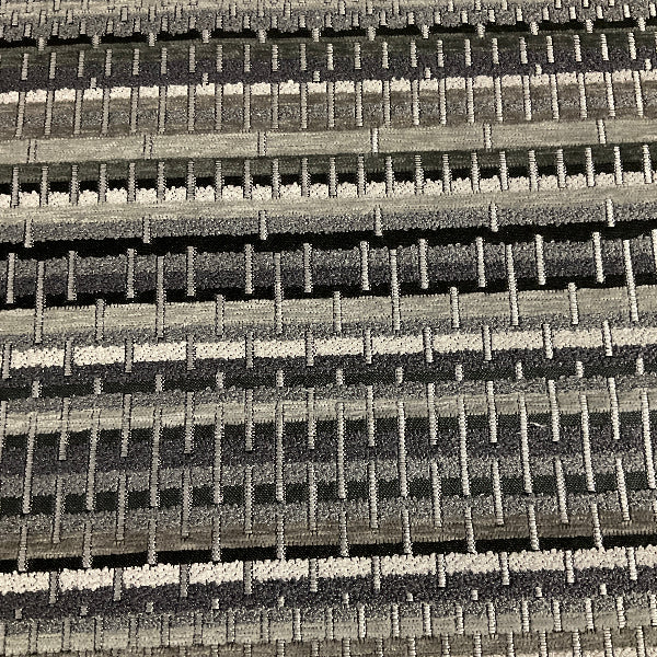 Carnegie Beam 10 Gray Stripe Upholstery Fabric