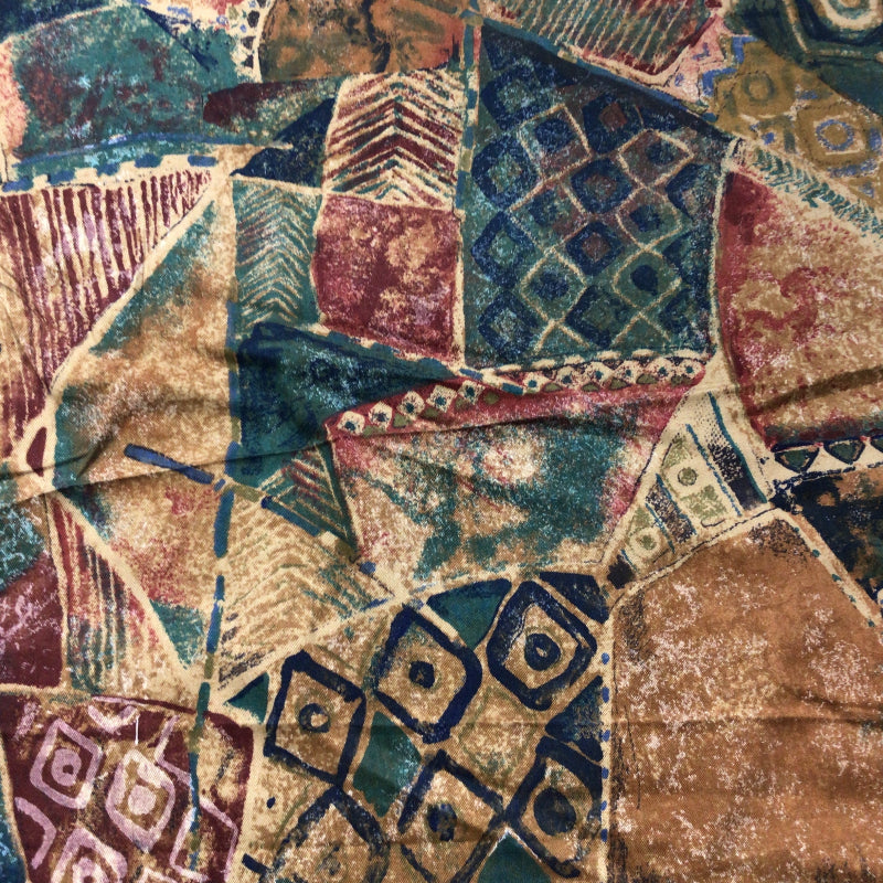 Retro 90’s Geo Cotton Print Fabric