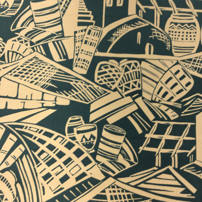 Block Print Metropolis Cotton Print Fabric