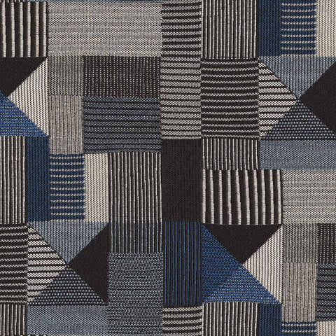 Designtex Geometric II Blue Upholstery Fabric