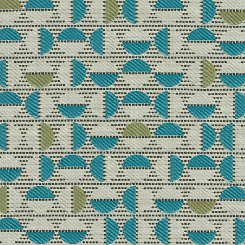 Designtex Tap Turquoise Blue Geometric Upholstery Fabric