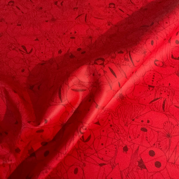 Remnant of Designtex Beguiled by the Wild Cardinal Red Upholstery Vinyl