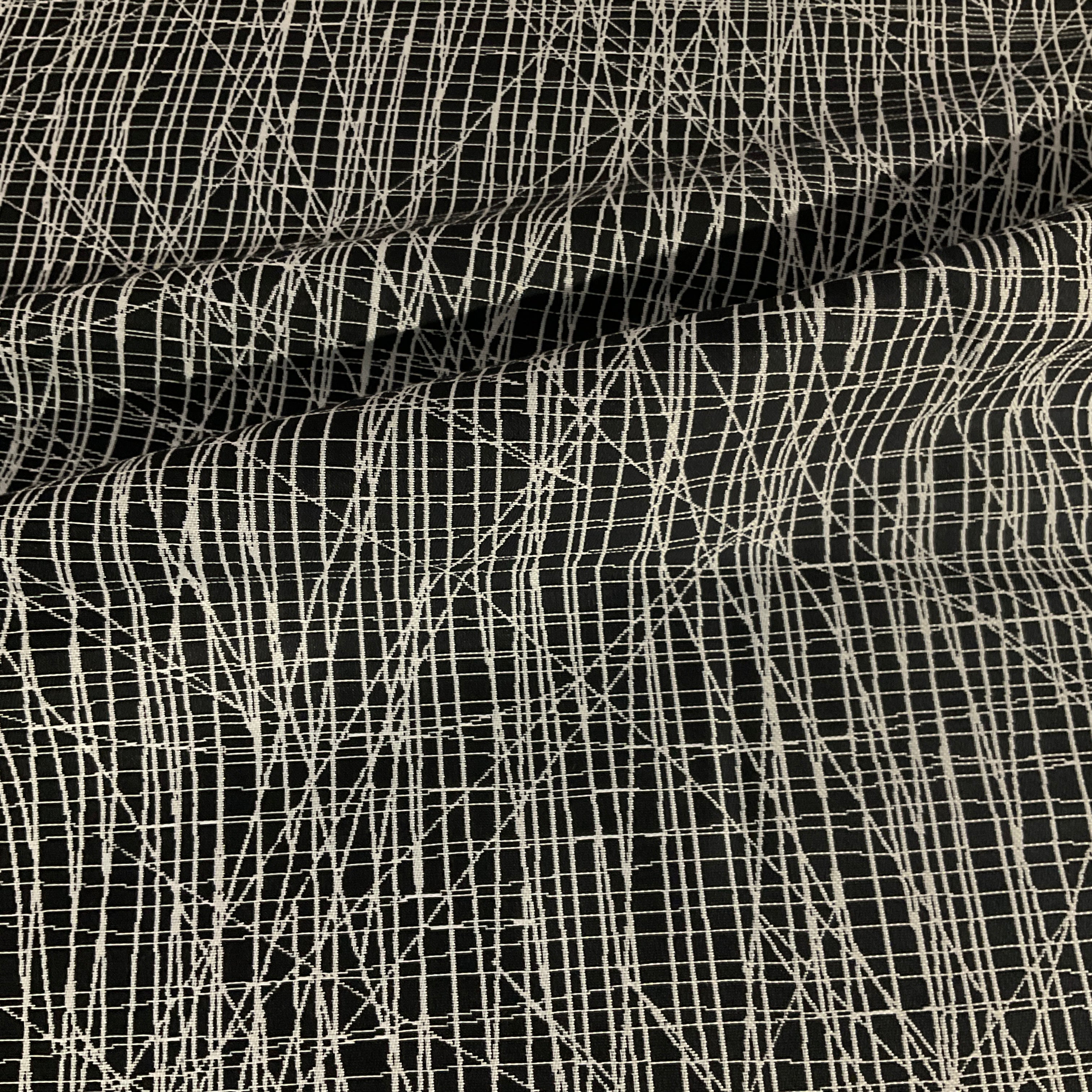 Remnant of HBF Scribble XS Noir Upholstery Fabric
