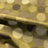 Carnegie Bauble Color 43 Large Textured Circles Green Upholstery Fabric