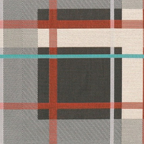 Brentano Quadrant Iridum Geometric Upholstery Fabric