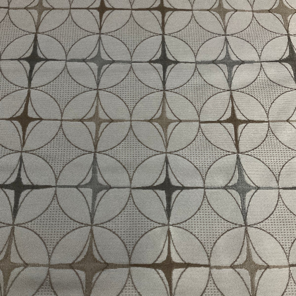 Arc-Com Tritik Cocoa Neutral Geometric Beige Upholstery Fabric
