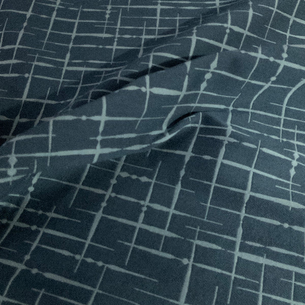 Remnant of Luna Hatch Helm Blue Upholstery Fabric