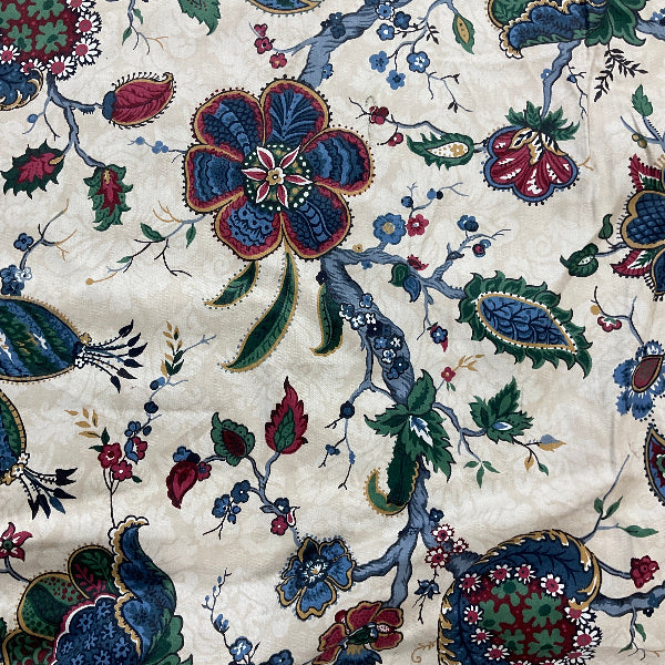 Waverly Raffles Treasures Beige Cotton Print Fabric