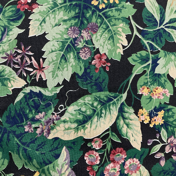 Waverly Avar Botanical Black Cotton Print Fabric