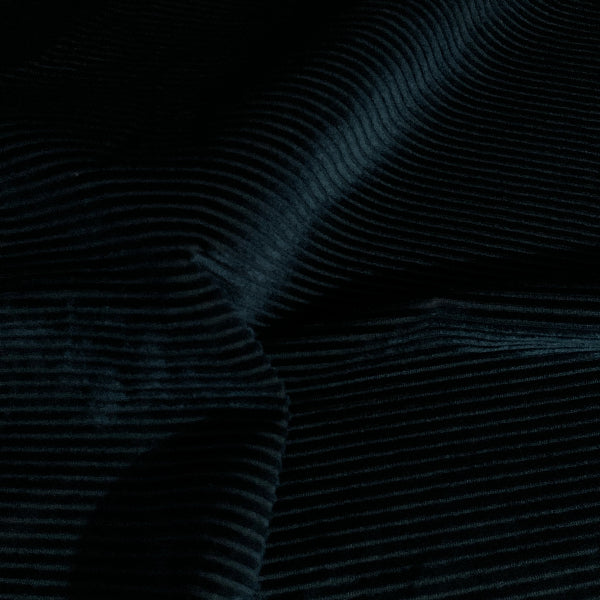 Remnant of Designtex Velvet Corduroy Indigo Upholstery Fabric