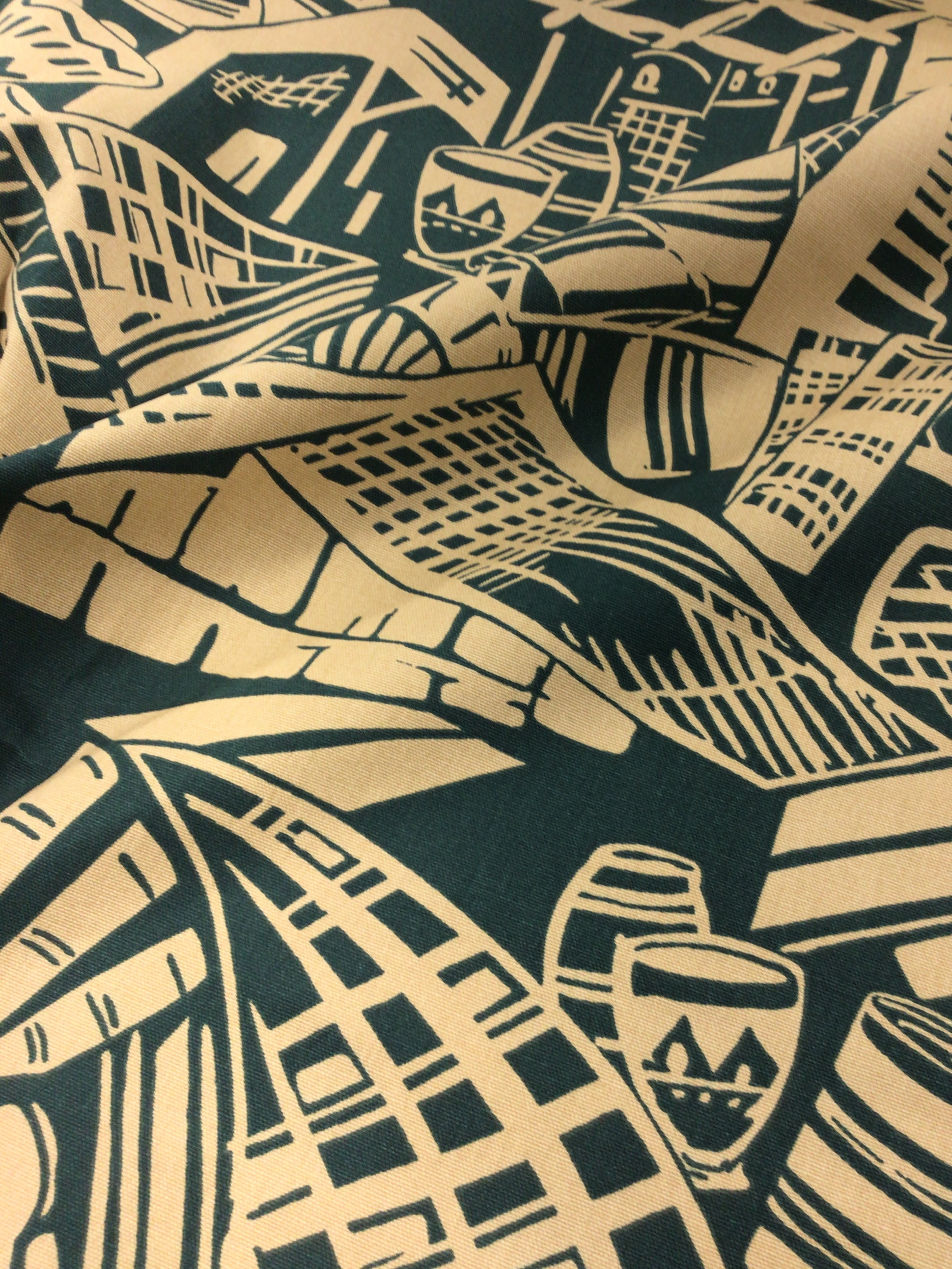 Block Print Metropolis Cotton Print Fabric