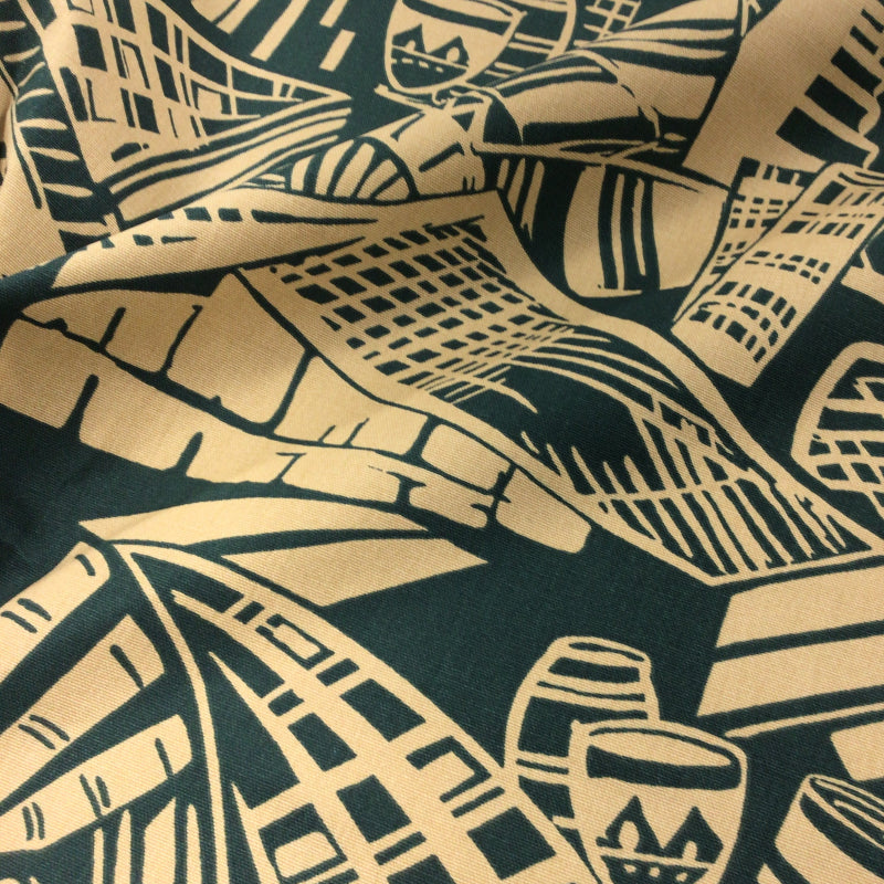 Block Print Metropolis Cotton Print Fabric
