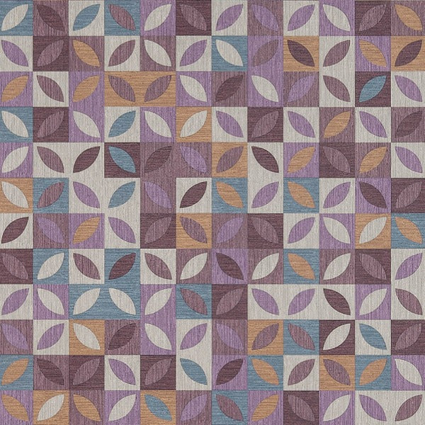 Remnant of Arc-Com Block Petal Eggplant Upholstery Vinyl