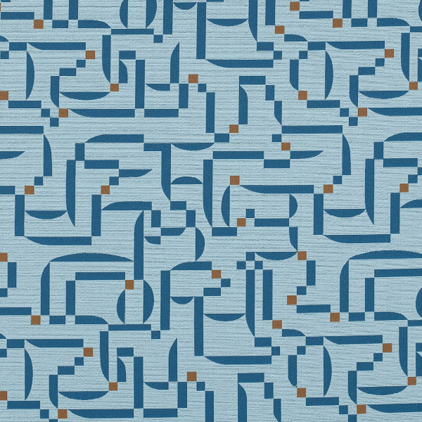 Arc-Com Burkina Sky Blue Upholstery Fabric