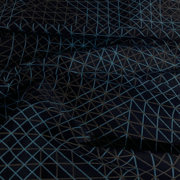 CF Stinson Power Grid Sapphire Upholstery Fabric