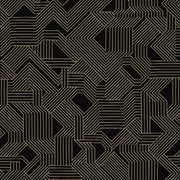 Remnant of Carnegie Maze 30 Black Geometric Upholstery Fabric